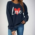 thumbnail image 1 of Ounisa Valentine's Day Sweatshirt for Women Funny Love Heart Letter Shirts Casual Pullover Long Sleeve Crewneck Clothes, 1 of 6