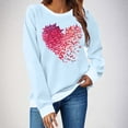 thumbnail image 1 of Ounisa Valentine's Day Sweatshirt for Women Funny Love Heart Letter Shirts Casual Pullover Long Sleeve Crewneck Clothes, 1 of 6