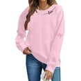 thumbnail image 1 of Ounisa Valentine's Day Sweatshirt for Women Funny Love Heart Letter Shirts Casual Valentine Pullover Long Sleeve Crewneck Clothes, 1 of 6