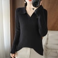 thumbnail image 1 of Ounisa Vintage Sweaters Faux Two Y2k Tops Oversized Cable Knit Sweater Fall Winter Pullover Warm Chunky Knitted Jumper, 1 of 3