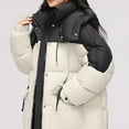thumbnail image 1 of Ounisa Winter Hooded Parka Women's Down Jacket Thickened Warm Snow Coat Outerwear Jackets Overcoats, 1 of 5
