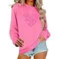 thumbnail image 1 of Ounisa Women Breast Cancer Sweatshirt Pink Ribbon Sweater Cancer Awareness Long Sleeve Casual Fall Crewneck Pullover, 1 of 4