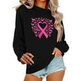 thumbnail image 1 of Ounisa Women Breast Cancer Sweatshirt Pink Ribbon Sweater Cancer Awareness Long Sleeve Casual Fall Crewneck Pullover, 1 of 4