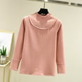thumbnail image 1 of Ounisa Women Cowl Neck Sweaters Turtleneck Long Sleeve Lightweight Knit Stretchable Loose Fit Sweater Pullover Warm Tops, 1 of 8