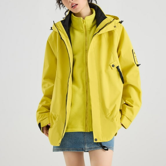 Ounisa Women Ski Overcoats Snowboard Coat Snow Winter Waterproof Insulated Windproof Baggy Warm Hooded Jacket Outerwear