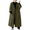 thumbnail image 1 of Ounisa Women's 2024 Fall Oversized Long Trench Coat Single Breasted Windproof Hooded Overcoat with Pockets, 1 of 4