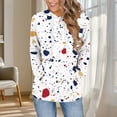 thumbnail image 1 of Ounisa Women's 2025 Fall Long Sleeve Hoodie Color Polka Dots Graphic Pullover Sweatshirt Lightweight Casual Tops Blouse, 1 of 6