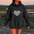 thumbnail image 1 of Ounisa Women's Blouse Casual Heart Print Long Sleeve Pullover Hoodie Sweatshirt Tops, 1 of 4