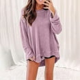 thumbnail image 1 of Ounisa Women's Blouse Oversized 2025 Fall Waffle Knit Tops Crew Neck Long Sleeve Casual Pullover T Shirts, 1 of 8