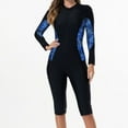 thumbnail image 1 of Ounisa Women's Boyleg One Piece Rash Guard with Built in Bra Zip Front UPF50+ Long Sleeve Full Body Surfing Swimsuit, 1 of 5