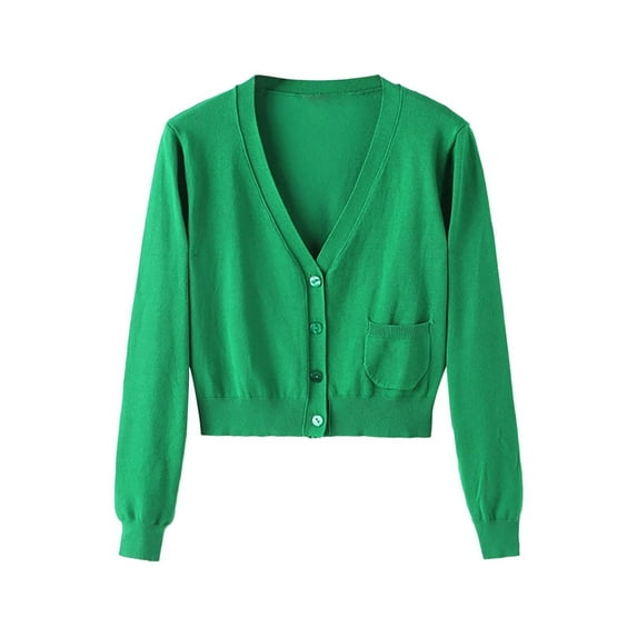 Ounisa Women's Button Down Cardigan-neck Long Sleeve Soft Knit Cardigan Sweaters Knitted Coat