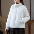 thumbnail image 1 of Ounisa Women's Coats Short Padded Jacket Solid Color Hooded Stylish And Elegant Padded Warm Jacket, 1 of 8