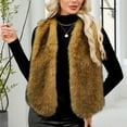 thumbnail image 1 of Ounisa Women's Fashion Autumn and Winter Warm Short Faux Fur Vests, 1 of 8