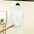 thumbnail image 1 of Ounisa Women's Fashion Long Sleeve V Neck Spring Summer Modal Cardigan Halter Two Piece Set Top Soft Breathable Lightweight, 1 of 5