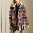 thumbnail image 1 of Ounisa Women's Flannel Hooded Plaid 2025 Shacket Thick Coat Winter Coat for Warmth Button down Warm and Fuzzy Fleece Jacket, 1 of 6
