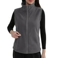 thumbnail image 1 of Ounisa Women's Fleece Vest Outerwear Sleeveless Lightweight Zip Jackets Warm Soft Vests with Zipper Pockets, 1 of 8