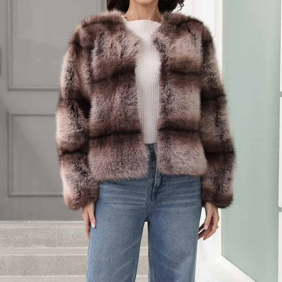 Ounisa Women's Fuzzy Knit Cardigan Button Down Long Sleeve V Neck Furry Sweater Coat Slouchy Loose Cardigans Outwear