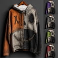 thumbnail image 1 of Ounisa Women's Halloween Print Long Sleeve Crew Neck Fashion Hooded Sweatshirt Top Soft Breathable Lightweight Cozy Pullover, 1 of 3