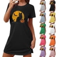 thumbnail image 1 of Ounisa Women's NIghtgown Pajamas Short Sleeve Fashion Halloween Cute Casual Printed Comfort Loose Short Nightdress, 1 of 3