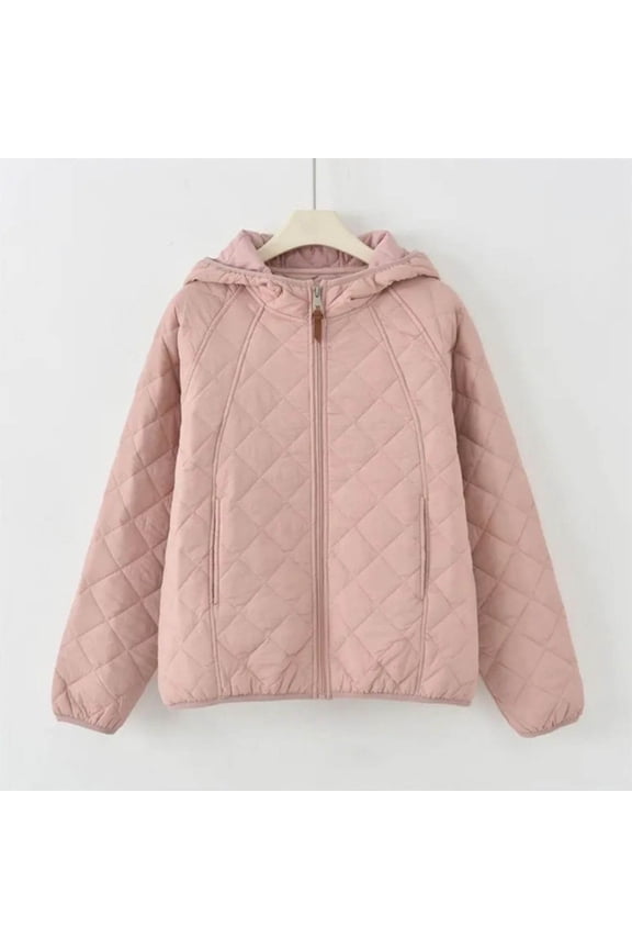 Women's Outerwear Jackets Warm Quilted Lightweight Jacket Slim Fit Elasticity Patchwork Casual Hooded Coat