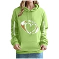 thumbnail image 1 of Ounisa Women's Pullover Sweatshirt Drawstring The Season Rugby Printed Hoodie Long Sleeve Tops with Pocket, 1 of 3
