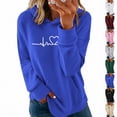 thumbnail image 1 of Ounisa Women's Thick Fleece Heart Print Long Sleeve Hooded Sweatshirt, Plush Warm Pullover with Soft Lining for Winter Comfort, 1 of 9