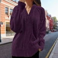 thumbnail image 1 of Ounisa Women's oversized sweater V-neck cable braided cover casual autumn clothing fashion clothing 2025, 1 of 6