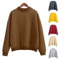 thumbnail image 1 of Ounisa Womens Acid Wash Crewneck Sweatshirt Oversized Fleece Heavyweight Sweatshirts Unisex Vintage Cotton Pullover, 1 of 6