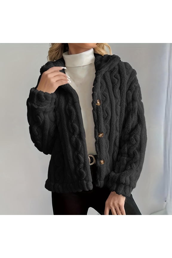 Womens Cable Knit Cardigan Sweaters Fall Oversized Long Sleeve Button Open Front Knit Sweater Coats