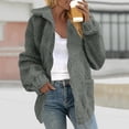thumbnail image 1 of Ounisa Womens Cable Knit Tops Long Casual Zipper Slouchy Cardigans Sweater Trench Coat Jacket with Pockets, 1 of 6