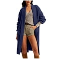 thumbnail image 1 of Ounisa Womens Cardigan Solid Color Open Front for Ladies Long Sleeve Casual Mid-Length Sweater Coat, 1 of 4