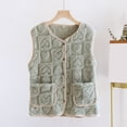 thumbnail image 1 of Ounisa Womens Casual Button Down Sleeveless Vest Fully Lined V Neck Business Jacket Waistcoat with Pocket, 1 of 5