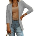 thumbnail image 1 of Ounisa Womens Coats Tops Casual Long Sleeve Blazers Solid Color Knit Blazer Work office Open Front Blazer Jacket, 1 of 7