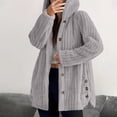 thumbnail image 1 of Ounisa Womens Hoodies Cable Knit Cardigan Sweaters Fall Oversized Long Sleeve Button Open Front Knit Sweater Coats Tops, 1 of 8