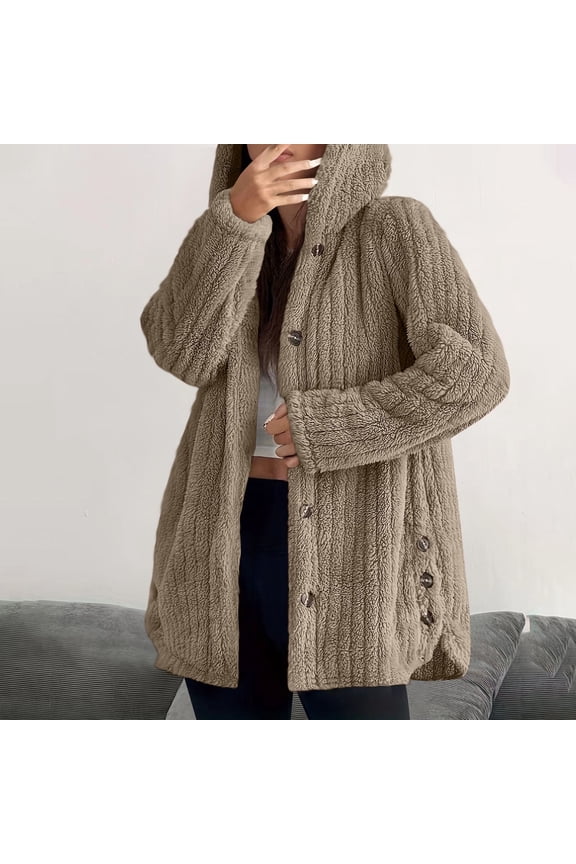 Womens Hoodies Cable Knit Cardigan Sweaters Fall Oversized Long Sleeve Button Open Front Knit Sweater Coats Tops
