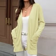 thumbnail image 1 of Ounisa Womens Long Cardigan 2025 Fall Lightweight Long Sleeve 0pen Front Sweater with Pockets, 1 of 8