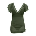 thumbnail image 1 of Ounisa Womens One Piece Swimsuit Tummy Control Swim Dress Ruffle Slimming Mesh Skirt Wraps Bathing Suit, 1 of 4