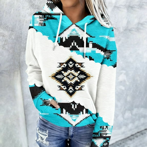 Ounisa Womens Oversized Hoodies Fleece Drawstring Retro Sweatshirts Fall Fashion Pullover Sweaters Winter Christmas Tree Santa Claus Heart Graphic Clothes