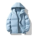 thumbnail image 1 of Ounisa Womens Puffer Jacket Full Zip Quilted Hooded Bubble Coats Padded Jacket Long Sleeve Winter Warm Coat Pocket, 1 of 3