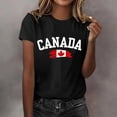 thumbnail image 1 of Ounisa Womens Short Sleeve T Shirts Crew Neck All Over Print Casual Loose Fit Soft Comfy Spring Summer Daily Wear Basic Tops S-3XL, 1 of 5