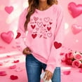 thumbnail image 1 of Ounisa Womens Valentines Sweatshirt Funny Love Heart Long Raglan Sleeve Graphic Shirt Casual Pullover Top, 1 of 8
