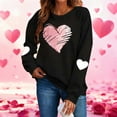 thumbnail image 1 of Ounisa Womens Valentines Sweatshirt Funny Love Heart Long Raglan Sleeve Graphic Shirt Casual Pullover Top, 1 of 8
