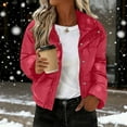 thumbnail image 1 of Ounisa Womens Winter Quilted Jackets Long Sleeve Botton Casual Loose Solid Puffer Jacket Coats with Pockets, 1 of 8