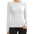 thumbnail image 1 of Ounisa Workout Shirts for Women Long Sleeve Yoga Tops Sports Running Shirt Breathable Athletic Top Slim Fit, 1 of 3
