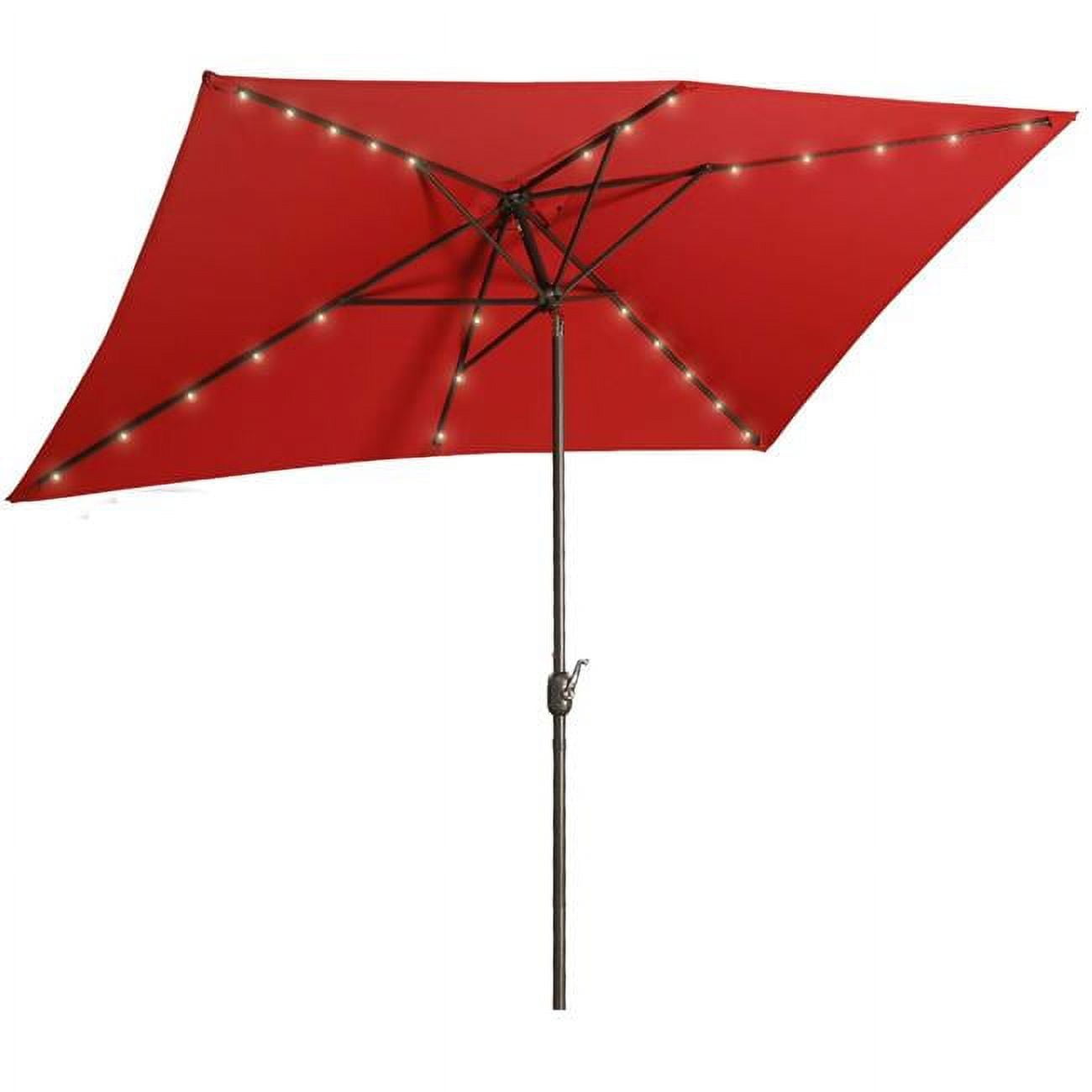 Ouootto 6.5 x 10 ft. Rectangular Waterproof Patio Umbrella & Solar
