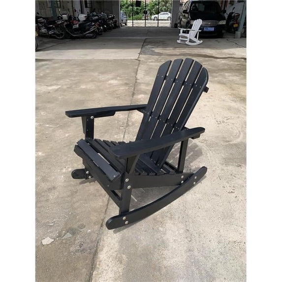 MOOOTTO Adirondack Rocking Chair Solid Wood Outdoor Furniture for Patio, Backyard, Garden