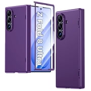Oupeigar for Samsung Galaxy Z Fold 8 Ultra Case, Built-in Tempered Glass Screen Protector, Military Grade Shockproof Phone Case-Purple
