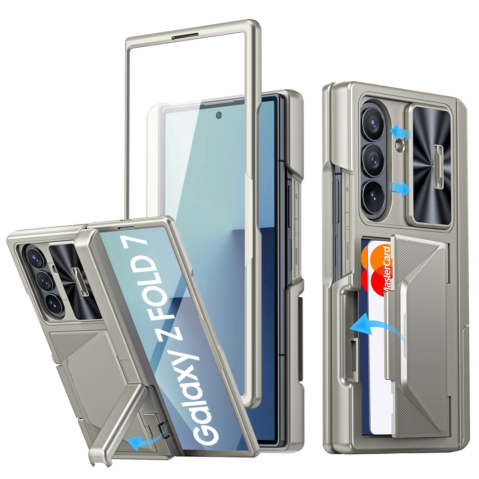 Galaxy Z Fold 4 5G Case,Samsung Z Fold 4 Luxury PU Leather Wallet