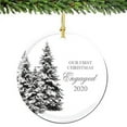 thumbnail image 1 of Our 1st Christmas Engaged Ornament 2023 Wonderland Porcelain Ornament Fiance Future Newlyweds Gift Idea, 1 of 2