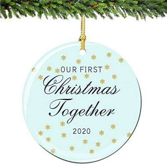 Our 1st Christmas Together Ornament 2024 Porcelain Ornament Dating Anniversary Boyfriend Girlfriend Keepsake